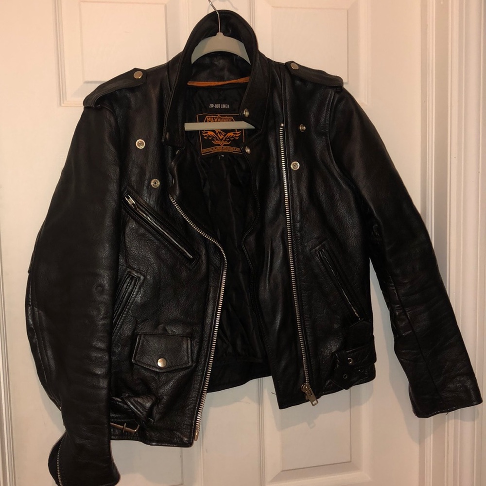 Leather jacket-heavy